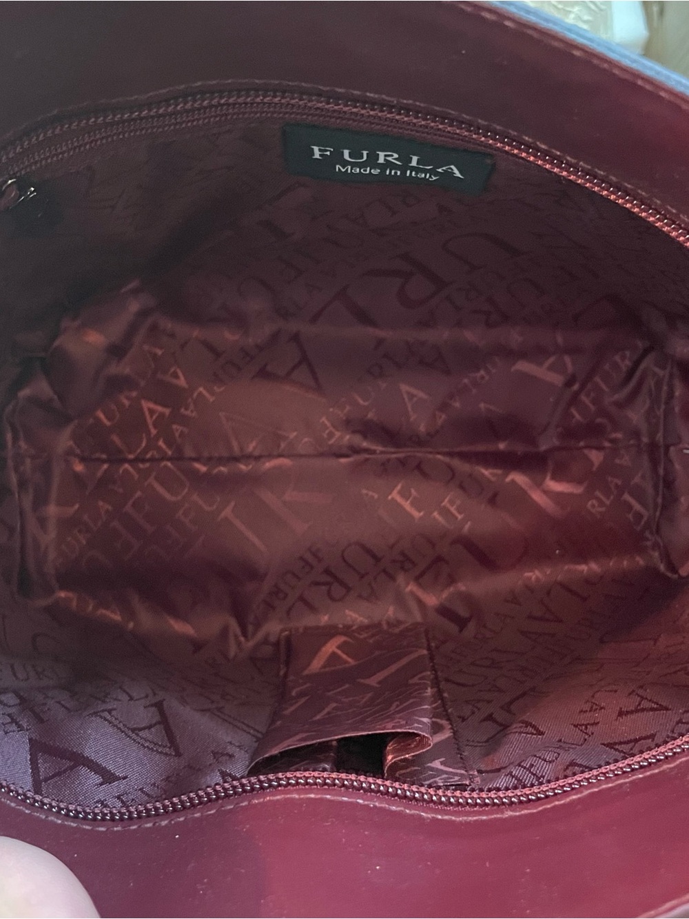 Furla Burgundy Mini Tote Bag - Picture 11 of 11